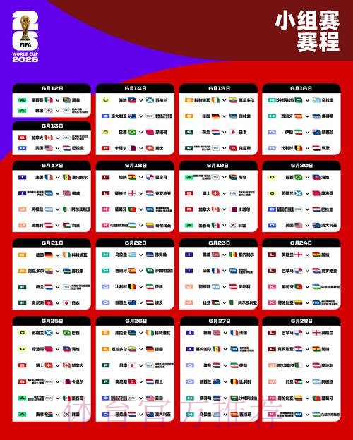 世界杯赛程一览 世界杯赛程一览